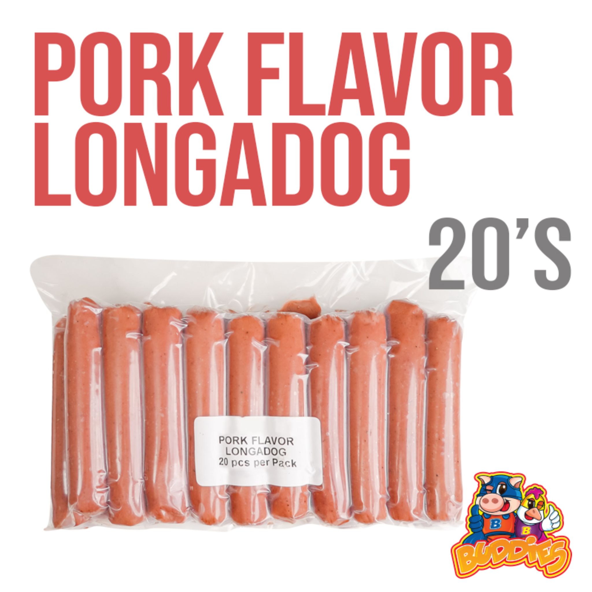 Buddies Longadog Pork Flavor 20's